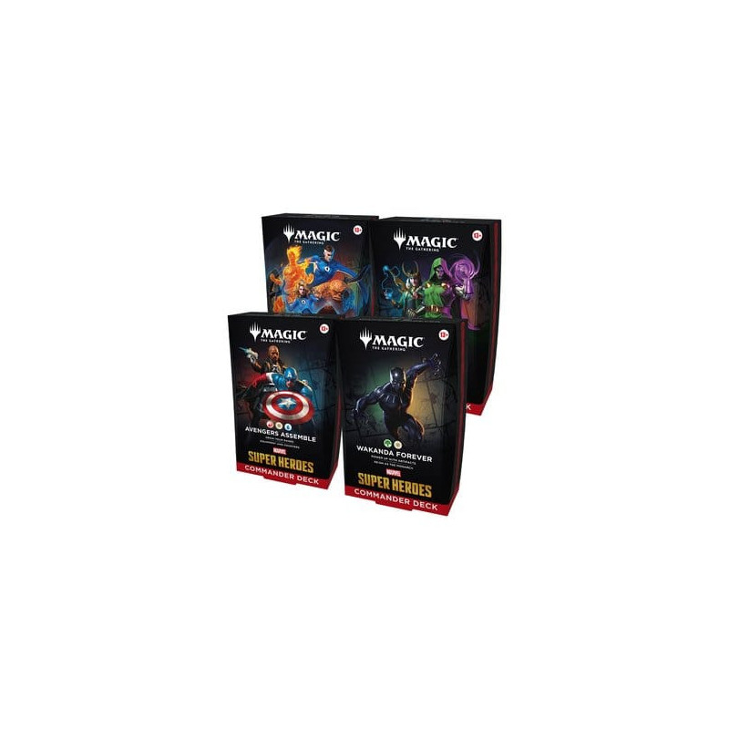 Magic the Gathering Marvel Super Heroes Commander Decks Caja (4) inglés