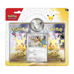 POKEMON - DOBLE SOBRE CON MONEDA - 30 ANIVERSARIO