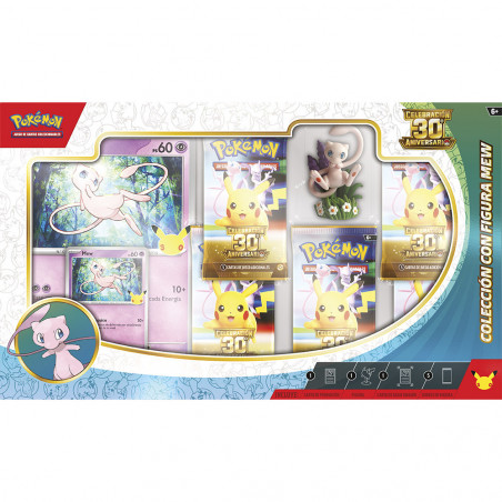 POKEMON COLECCION CON FIGURA MEW - 30 ANIVERSARIO