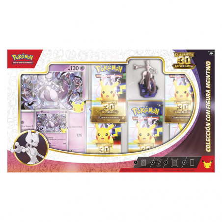 POKEMON COLECCION CON FIGURA MEWTWO - 30 ANIVERSARIO