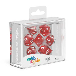 Oakie Doakie Dice Dados RPG-Set Speckled - Rojo (7)