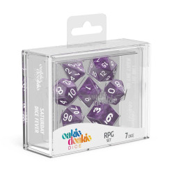 Oakie Doakie Dice Dados RPG-Set Marble - Púrpura (7)
