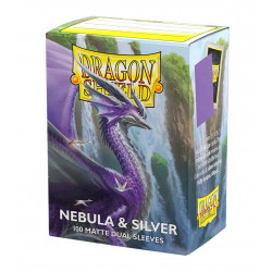 Fundas Standard Matte Dual (100 unidades) Nebula & Silver - Dragon Shield