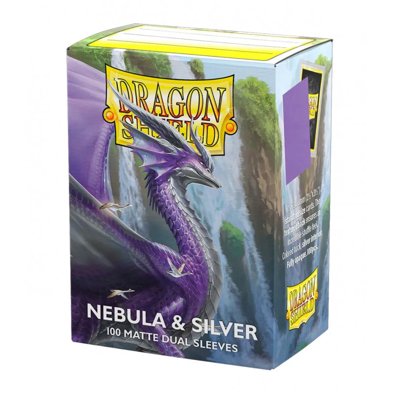 Fundas Standard Matte Dual (100 unidades) Nebula & Silver - Dragon Shield