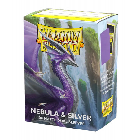 Fundas Standard Matte Dual (100 unidades) Nebula & Silver - Dragon Shield