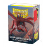 Fundas Standard Matte Dual (100 unidades) Crimson & Silver - Dragon Shield