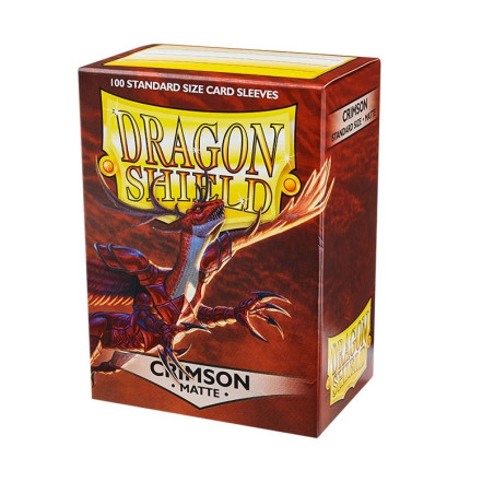Fundas Standard Matte Crimson Rojo (100 fundas) Dragon Shield