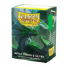 Fundas Standard Matte Dual (100 unidades) Apple Green & Silver - Dragon Shield