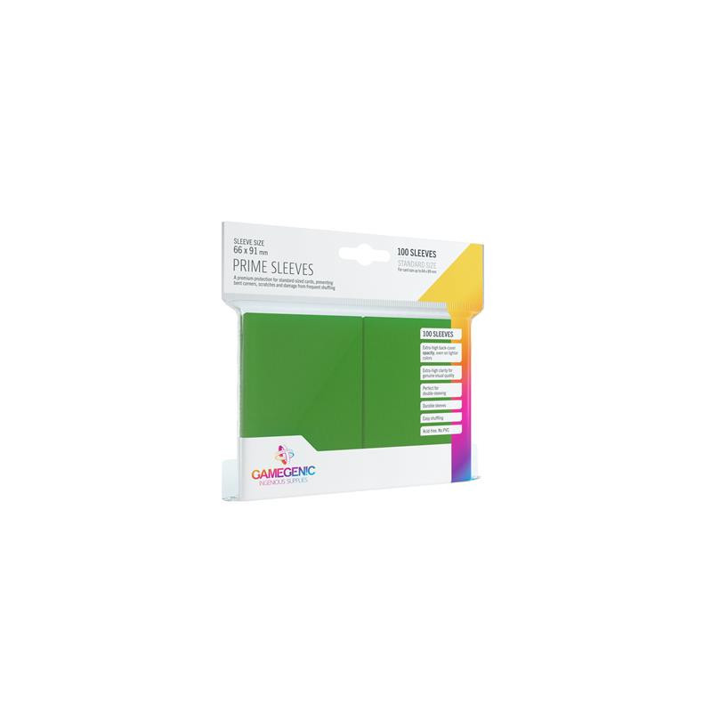 Pack Prime Sleeves Green (100)