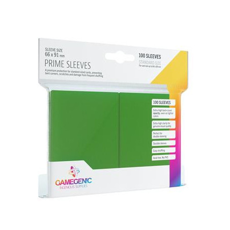 Pack Prime Sleeves Green (100)
