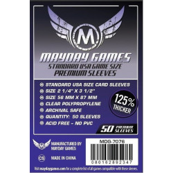 [7076] Premium USA Board Game Sleeves 56 MM X 87 MM (50 pack)