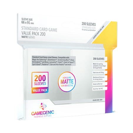 Fundas STANDARD VALUE PACK 200 MATTE SLEEVES