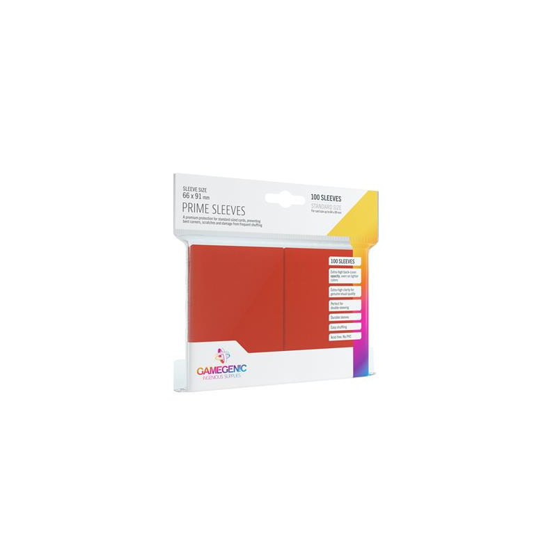 Pack Prime Sleeves Red (100)