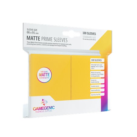 Pack Matte Prime Sleeves Yellow