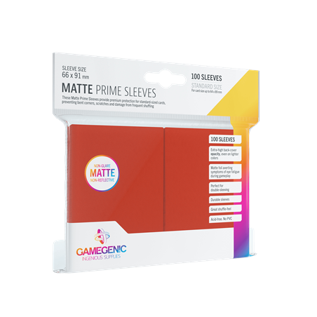 Pack Matte Prime Sleeves Red