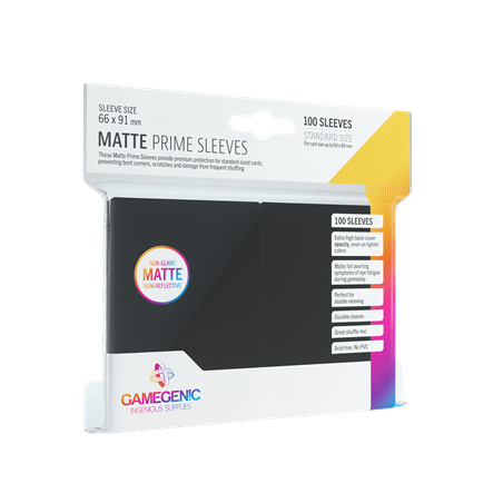 Pack Matte Prime Sleeves Black